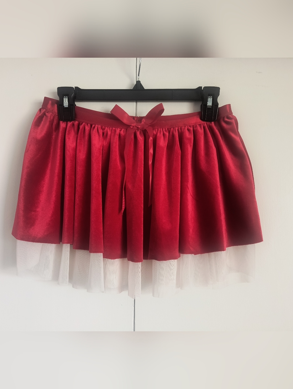 Avid Love Santa Mrs Claus Red Velvet Lingerie Skirt 14 W